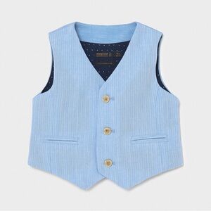 Mayoral Light Blue Kids Vest with Buttons